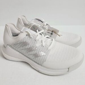 Adidas Womens CrazyFlight Volleyball Shoes IG3970 Size 10 White Silver